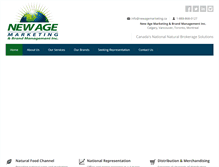 Tablet Screenshot of newagemarketing.ca